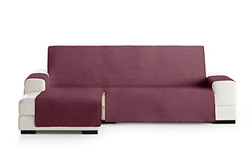 Eysa Oslo Sofa überwurf, Polyester, C/8 burdeaux-grau, Chaise Longue 240 cm. Geeignet für Sofas von 250 bis 300 cm von Eysa