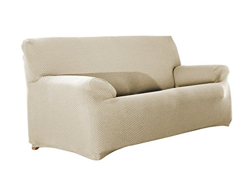 Eysa elastisch Sofa überwurf 1 Sessel Farbe 00-Ecru Sucre, Polyester, 37 x 9 x 29 cm von Eysa