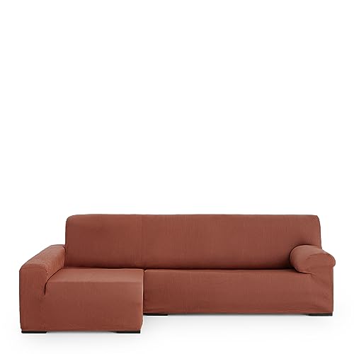 Eysa elastisch Sofa überwurf Chaise Longue Links, frontalsicht, Polyester-Baumwolle, 09-orange, 43 x 14 x 37 cm von Eysa