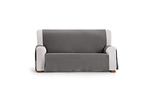 Eysa Somme Protect wasserdichte und atmungsaktive Sofa überwurf, 100% Polyester, grau, 190 cm von Eysa