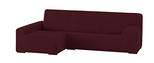 Eysa elastisch Sofa überwurf Chaise Longue Links, frontalsicht, Polyester-Baumwolle, 08-rot, 43 x 14 x 37 cm von Eysa