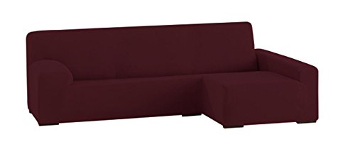 Eysa elastisch Sofa überwurf Chaise Longue rechts, frontalsicht, Polyester-Baumwolle, 08-rot, 43 x 14 x 37 cm von Eysa
