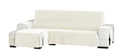 Eysa Dream Nicht elastisch Sofa überwurf Chaise Longue Links, frontalsicht, Chenille, 01-Ecru, 37 x 9 x 29 cm von Eysa