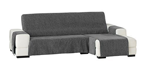 Eysa Dream Nicht elastisch Sofa überwurf Chaise Longue rechts, frontalsicht, Chenille, 06-grau, 37 x 9 x 29 cm von Eysa