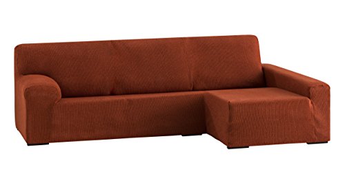 Eysa Dorian elastisch Sofa überwurf Chaise Longue rechts, frontalsicht, Chenille, 09-orange, 43 x 17 x 37 cm von Eysa