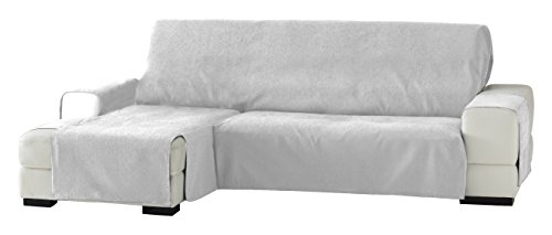 Eysa Zoco Nicht Elastisch Sofa Überwurf Chaise Longue Links, Frontalsicht, 290 cm. Farbe 01-Ecru, Chenille, Ecru, 29 x 9 x 37 cm, 1 Einheiten von Eysa