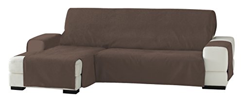 Eysa Zoco Nicht elastisch Sofa überwurf Chaise Longue Links, frontalsicht, Chenille, Braun, 29 x 9 x 37 cm von Eysa