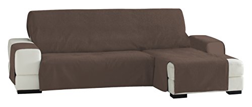 Eysa Zoco Nicht elastisch Sofa überwurf Chaise Longue rechts, frontalsicht, Chenille, Braun, 29 x 9 x 37 cm von Eysa