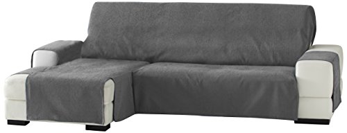 Eysa Zoco Nicht elastisch Sofa überwurf Chaise Longue Links, frontalsicht, Chenille, Grau, 29 x 9 x 37 cm, F3331926I von Eysa
