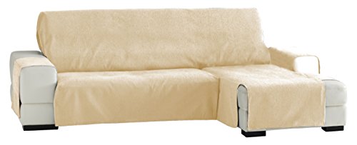 Eysa Zoco Nicht elastisch Sofa überwurf Chaise Longue rechts, frontalsicht, Chenille, Beige, 29 x 9 x 37 cm von Eysa