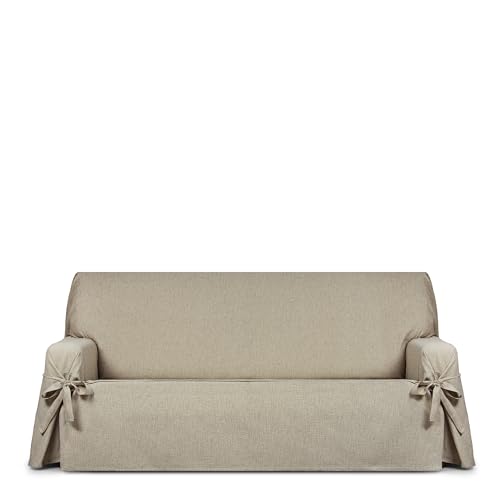 Eysa sofabezug mit Krawatten schmutzabweisender 2 sitzer beige Design Genna von Eysa