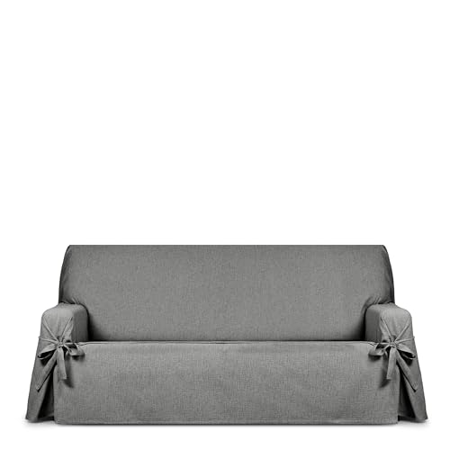 Eysa sofabezug mit Krawatten schmutzabweisender 3 sitzer grau Design Genna von Eysa