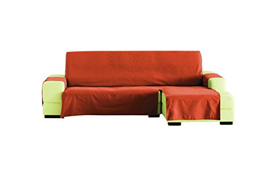 Eysa Lona LISO Sofa Überwurf Chaise Longue 290 cm. Links Frontalsicht - Fb. 39-orange von Eysa