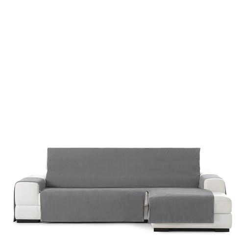Practica sofa überwurf chaise longue extra 290cm rechts frontalsicht Rabat farbe 06- Dunkelgrau von Eysa