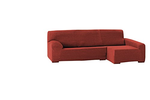 Eysa Teide elastisch Sofa überwurf Chaise Longue Links, frontalsicht, 240 cm, Polyester-Baumwolle, Orange, 43 x 37 x 14 cm von Eysa