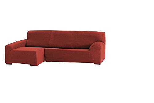 Eysa Teide elastisch Sofa überwurf Chaise Longue rechts, frontalsicht, 240 cm, Polyester-Baumwolle, Orange, 43 x 37 x 14 cm von Eysa