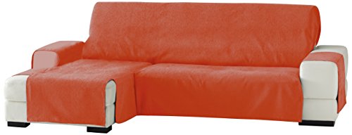 Eysa Zoco Sofa Überwurf Chaise Longue 240 cm. Links Frontalsicht - Fb. 19-orange von Eysa