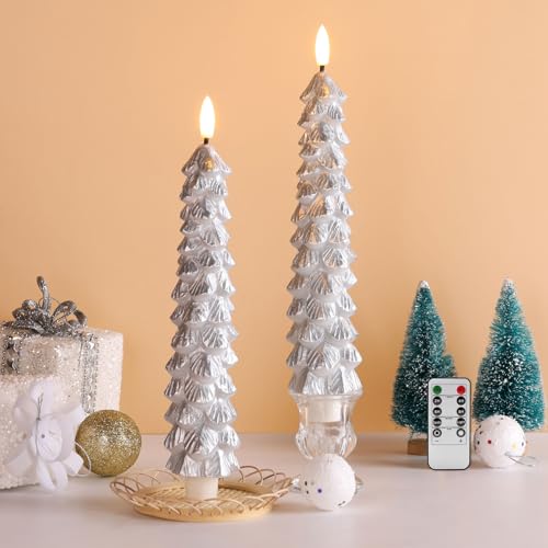 Eywamage Grün Weihnachtskerzen mit Fernbedienung, Flammelose LED Spitzkerzen, Echte Wachs Batteriekerzen 4er Pack Eywamage Grün Weihnachtskerzen mit Fernbedienung, Flammelose LED Spitzkerzen, Echte Wachs Batteriekerzen 4er Pack von Eywamage