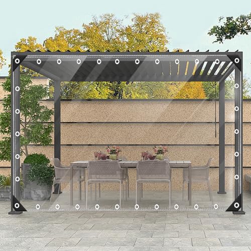 Ezcasch Plane Transparent mit Ösen Nach Maß- Innerhalb von 8x8m Durchsichtige Plane, 420g/m² Abdeckplane Wasserdicht Klare Abdeckfolie Windschutz für Außenbereich Ezcasch Plane Transparent mit Ösen Nach Maß- Innerhalb von 8x8m Durchsichtige Plane, 420g/m² Abdeckplane Wasserdicht Klare Abdeckfolie Windschutz für Außenbereich von Ezcasch
