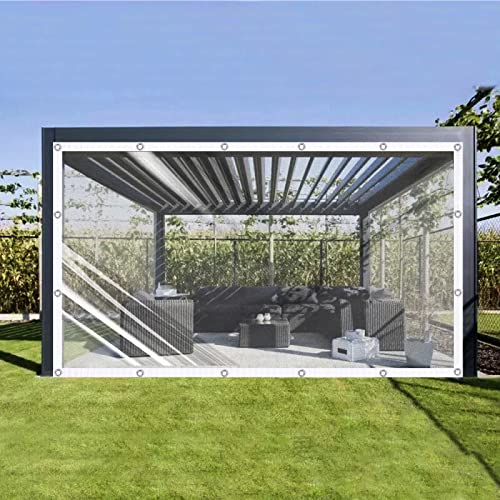 Ezcasch Plane mit Ösen Transparent Nach Maß - Anpassbar Innerhalb von 8x8m - 420g/m² Outdoor Abdeckplane Durchsichtig 0.35mm Abdeckfolie Wasserdicht für Regenschutz Bauernhof Boot mit Fixseil Ezcasch Plane mit Ösen Transparent Nach Maß - Anpassbar Innerhalb von 8x8m - 420g/m² Outdoor Abdeckplane Durchsichtig 0.35mm Abdeckfolie Wasserdicht für Regenschutz Bauernhof Boot mit Fixseil von Ezcasch