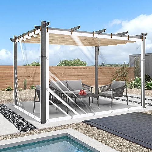 Ezcasch Plane mit Ösen Transparent Nach Maß, 1.4x1.7m Durchsichtig 420g/m² Abdeckplane Wasserdicht, Anpassbar Innerhalb von 8x8m, 0.35mm Dick Plane für Außenbereich mit Schnüre und Bänder Ezcasch Plane mit Ösen Transparent Nach Maß, 1.4x1.7m Durchsichtig 420g/m² Abdeckplane Wasserdicht, Anpassbar Innerhalb von 8x8m, 0.35mm Dick Plane für Außenbereich mit Schnüre und Bänder von Ezcasch