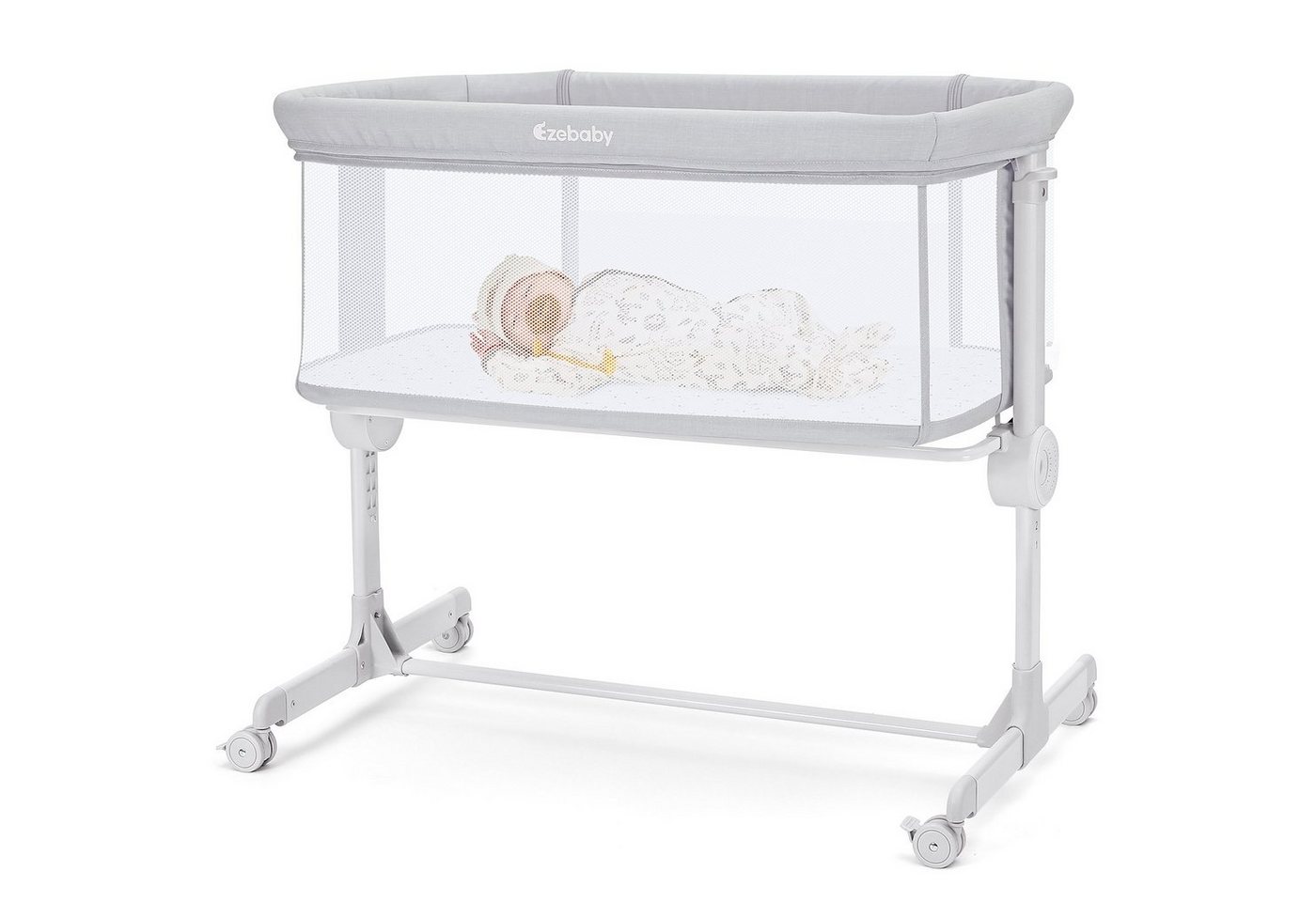 Ezebaby Beistellbett 2 in1 Baby Bett 7 Höhenverstellung von Ezebaby