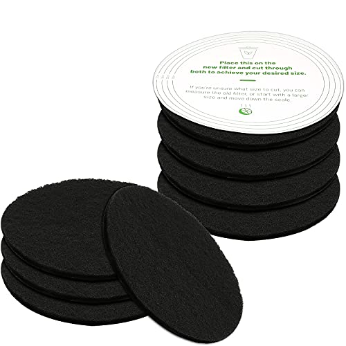 8 Stücke Aktivkohlefilter Rund Bioeimer Filter für Kompostbehälter Kohlefilter Biomülleimer Universalgröße mit Schnittvorlage (17cm) von Ezebesta