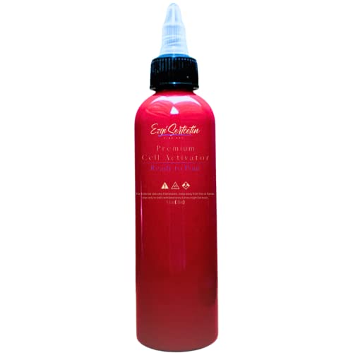 Ezgi Sertcetin Premium-Zellaktivator, fertig zum Gießen, Erstellen Sie perfekte und einzigartige Zellen in Ihren Malarbeiten, 118 ml Volumen, von Ezgi Sertcetin (Metallic Red Darulé) von Ezgi Sertcetin