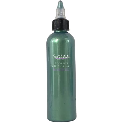 Ezgi Sertcetin Premium-Zellaktivator, fertig zum Gießen, Erstellen Sie perfekte und einzigartige Zellen in Ihren Malarbeiten, 118 ml Volumen, von Ezgi Sertcetin (Metallic Estráda Green) von Ezgi Sertcetin
