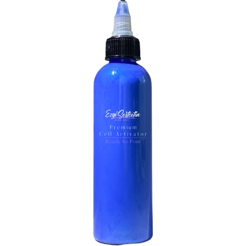 Ezgi Sertcetin Premium-Zellaktivator, bereit zum Gießen, Erstellen Sie perfekte und einzigartige Zellen in Ihren Malarbeiten, 118 ml Volumen, von Ezgi Sertcetin (Metallic Giorgio Blue) von Ezgi Sertcetin