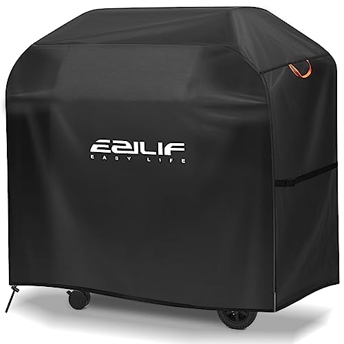 Ezilif BBQ Cover, 420D Oxford BBQ Covers Waterproof Heavy Duty Large, Rip-Proof/Dustproof/UV-Resistant Barbecue Cover, Outdoor Large Gas Grill Cover for Weber, Brinkmann, Char-Broil (147x61x122cm) von Ezilif