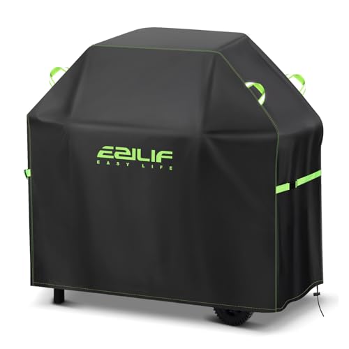 Ezilif Grillabdeckung Wetterfest 120x60x120cm Grill Abdeckung 420D Oxford-Gewebe Wasserdicht Reißfest, Schutz Grill vor Rost und Schimmel, Grill Abdeckhaube für Weber/Enders/Char Broil/Napoleon/Rösle von Ezilif