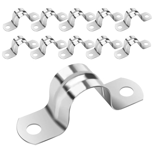 Ezitruz 30 Stück U-Rohrschellen 25mm, Rohrhalterung 304 Edelstahl Rohrschelle, U-Typ Rohrbefestigung Befestigungsschellen für Gasrohre Wasserrohre rohre Wand und Kabeln von Ezitruz