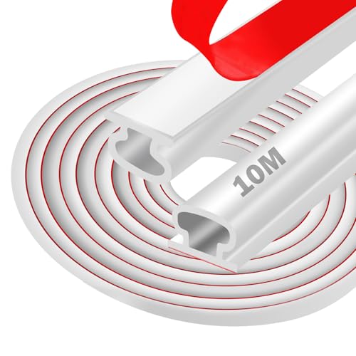 Türdichtung Dichtungsband Selbstklebend 10M, Haustür Türrahmen Fenster Dichtung, Türdichtungen Gummidichtung Selbstklebend Weiß, Dichtungsband Zugluftstopper, Lärmschutz,Energieeffizienz, Wetterfest von Ezitruz