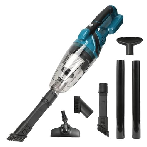 Akku-Handstaubsauger für Makita 18V Batterie, 10000Pa Akku-Staubsauger mit 0.75 L Staubbehälter, 4 Multifunktionsdüsen, LED-Licht, Tragbar Staubsauger für Zuhause und Auto (ohne Akku) (Blau) von Eznaobo
