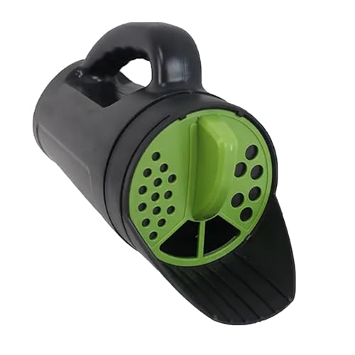 Eznaobo 1 l Hand-Samenstreuer, Grassamenstreuer, verstellbares Zifferblatt, Salzstreuer, Düngerstreuer für Grassamen, Garten, Rasen und Eisschmelze (schwarz) von Eznaobo