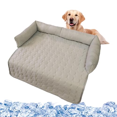 Eznaobo Kühlmatte für Hunde und Katzen, Hunde-Kühlmatte, groß, 100 x 75 cm, strapazierfähiges, ungiftiges Gel, selbstkühlende Unterlage, Wärmeentlastung, Haustierkühlung für Kisten, Zwinger und Betten von Eznaobo