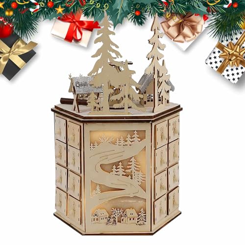 Holz Adventskalender Holz Adventskalender mit 24 Schubladen LED Beleuchtet Weihnachten Adventskalender mit Musik Leerer Adventskalender zum Selbstbefüllen Countdown Feiertagsgeschenke Holz Adventskalender Holz Adventskalender mit 24 Schubladen LED Beleuchtet Weihnachten Adventskalender mit Musik Leerer Adventskalender zum Selbstbefüllen Countdown Feiertagsgeschenke von Eznaobo