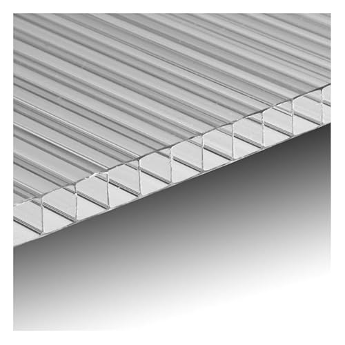 Polycarbonat Hohlkammerplatte 2000 x 980 mm Doppelstegplatten 6 mm transparent von Ezooza