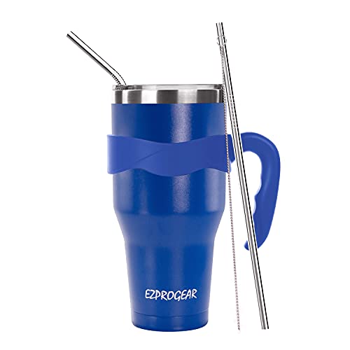 Ezprogear 1180 ml Edelstahl Blau Camping Becher mit Griff Kaffeebecher mit Deckel (Blau) von Ezprogear