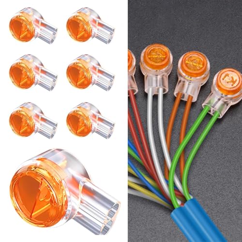 100 Stück K1 Gel-Crimps Telefonkabelverbinder, Gel-Drahtverbinder, wasserdichter Drahtspleißverbinder, Gel-gefüllte Verbinder-Crimps, für Netzwerk-Daten-Telefon-Draht-Verbindungen von Ezranova