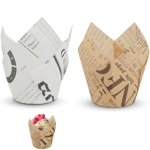 110 Stück Muffinförmchen Papier, Cupcake Förmchen, Vielseitig und einfach zu bedienen, Backförmchen für Hochzeit, Tulpen Muffinform Papier, Kindergeburtstag & Partyzubehör 110 Stück Muffinförmchen Papier, Cupcake Förmchen, Vielseitig und einfach zu bedienen, Backförmchen für Hochzeit, Tulpen Muffinform Papier, Kindergeburtstag & Partyzubehör von Ezranova