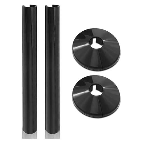 2 Set Radiator Rohr Abdeckungen, schwarze Rohr Abdeckungen 15mm, schwarze Radiator Abdeckung, langlebige Kunststoff, perfekt für die Veredelung 2 Set Radiator Rohr Abdeckungen, schwarze Rohr Abdeckungen 15mm, schwarze Radiator Abdeckung, langlebige Kunststoff, perfekt für die Veredelung von Ezranova