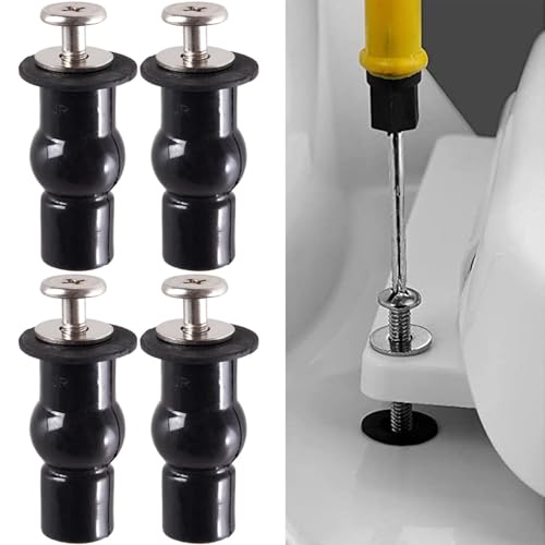 4 Pack Universal-Toilettensitzbeschläge,Universal-Toilettendeckel-Sitzharniere Schrauben Toilettensitzbeschläge,Toilettensitzscharniere,Befestigungssatz von Ezranova