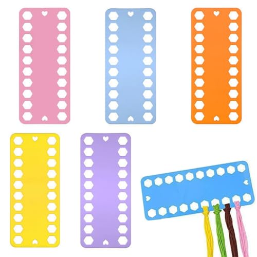 5 PCS Stickgarn-Organisator und runde Punkt-Etikett Nicht leicht zu beschädigen Bequem zu verwenden Stickgarn Lagerung glatte Oberfläche Fadenhalter für Baumwollgarn Handwerk DIY Nähen Lagerung von Ezranova