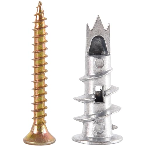 54 Stück Gipskarton Befestigungen Heavy Duty mit Gipskarton Schrauben,Selbstbohrer Trockenwand Befestigungen Set,Stärkerer Griff & Dauerhafte Qualität,für Kompositplatten Steinbetondecke von Ezranova