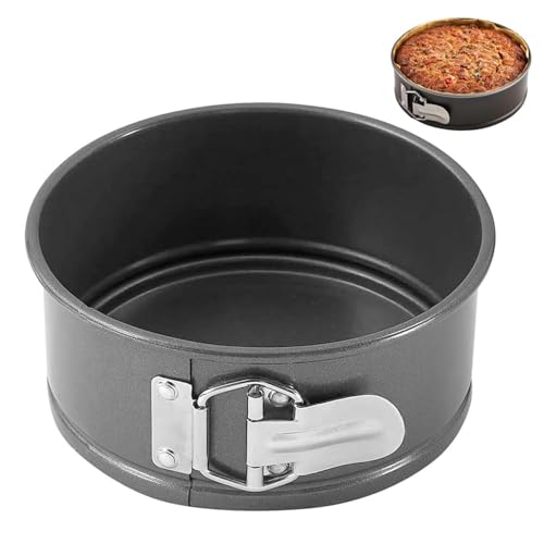 Ezranova Runde Kuchendosen zum Backen, Non-Stick Springform Backen Dose mit abnehmbarem Boden, kleine Käsekuchen Dosen Formen Pfanne für Kuchen Käsekuchen Pizzas Quiches von Ezranova