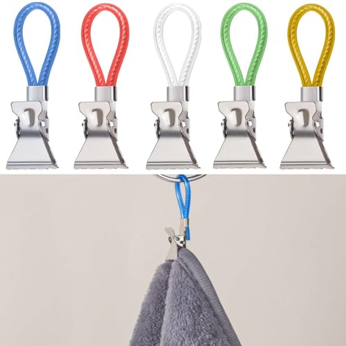 Ezranova aufhänger für handtücher, aufhänge-clips, handtuch-haken bunt, Aufhänger für Küchen Handtücher, Handtuchhaken Set, multifunktions clips metall für bad, kücher, balkon usw 20pcs Ezranova aufhänger für handtücher, aufhänge-clips, handtuch-haken bunt, Aufhänger für Küchen Handtücher, Handtuchhaken Set, multifunktions clips metall für bad, kücher, balkon usw 20pcs von Ezranova