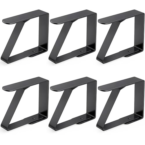 Tischdecke Clips, Tischdecke Edelstahl Tischdecke Schwarze Tischdecke Outdoor Tischdecke Clips für Familien Esstisch, Picknick, Partys, Hochzeiten (5 x 4 cm) (6) von Ezranova