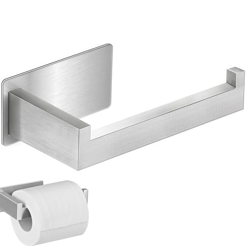Toilettenpapierhalter/Toilettenpapierrollenhalter Ohne Bohren, Selbstklebend Klopapierhalter Edelstahl Klorollenhalter zum Kleben, Einfache und Schnelle Installation für Badezimmer von Ezranova